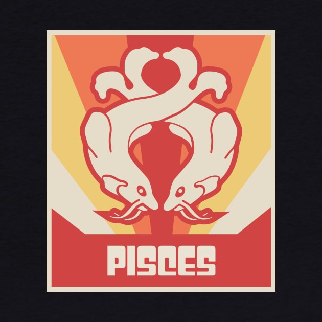 Pisces – Vintage Astrology Zodiac by MeatMan